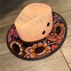 Mexican Floral Embroidered Western Sun Hat